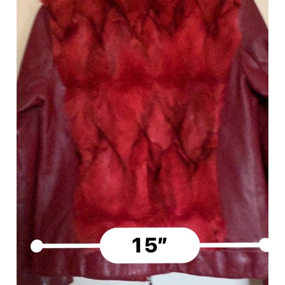 🎁leather jacket, burgundy red. small size. authentic leather 🎁#RAB - Picture 15 of 15